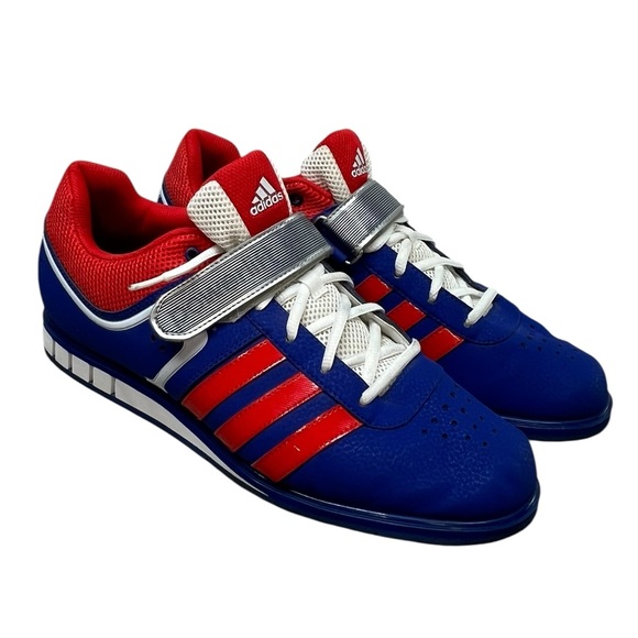 Adidas Powerlift 2.0 Shoes Blue Red Stripes Mens 11.5